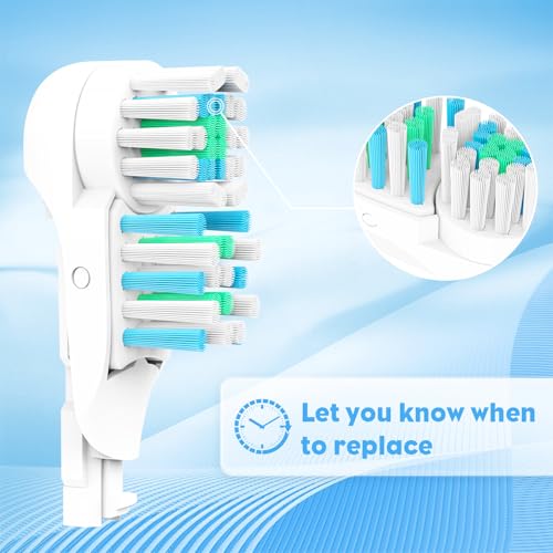 EBIEFLY 20 Pack White Dual Cross Action Toothbrush Replacement Heads for Oral B 4732 3733 4734 - Sensitive Brush Refills