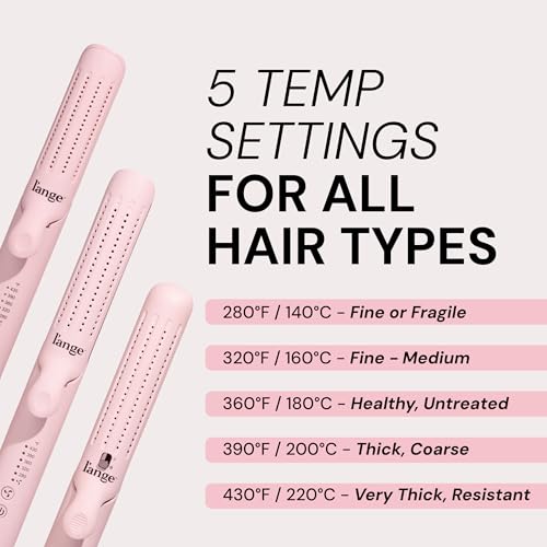 L'ANGE HAIR Le Duo Standard 360¡Æ Airflow 2 in 1 Straightener and Curler | 1 Inch Curling Wand & Titanium Flat Iron with 5.3" Plates | Hair Straightener & Curler for Short to Medium Hair (Blush)