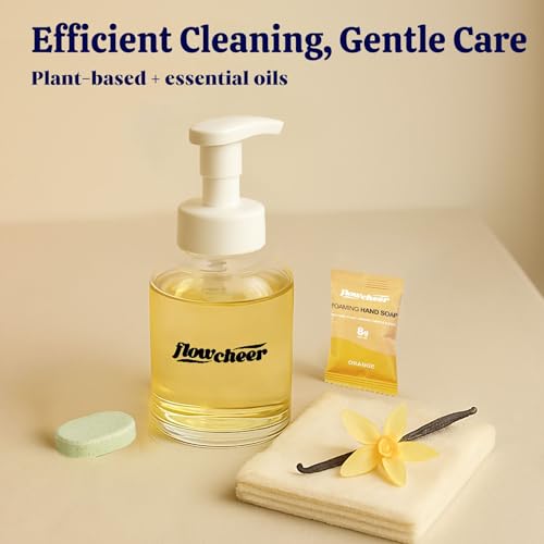 Flowcheer Foaming Hand Soap Refill Tablets Variety Pack - Vanilla, Lavender, Lemon, Orange