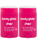 Body Glide For Her Anti-Chafe Balm 1.5oz 2 Pack - Sensitive Skin, Long-Lasting