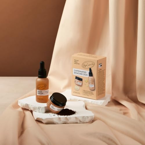 UpCircle Caffeinated Duo ? Our Face Oil and Eye Cream Duo ? Vitamin C, Hyaluronic Acid + Coffee Oil ? Evens Skin Tone, Reduces Puffiness + Dark Circles ? Vegan