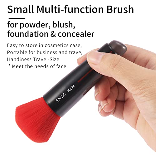 ENZO KEN Black 56-D Concealer & Eye Brush Dual Ended Kabuki Foundation Tool