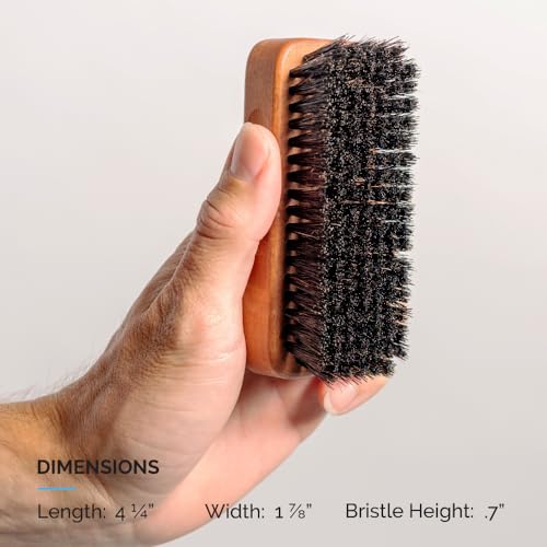 ZEUS Palm Beard Brush Soft Boar Bristles & Pear Wood Handle - Soft Bristles
