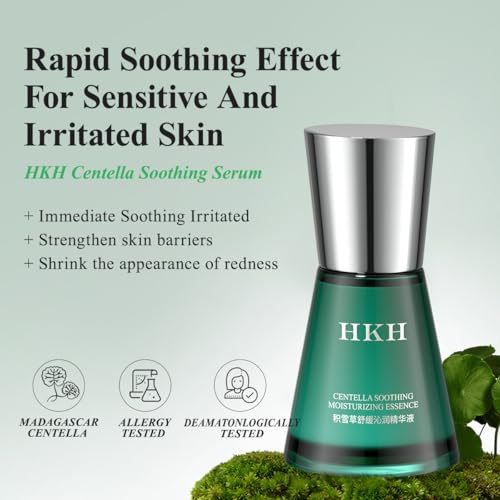 HKH Madagascar Centella Ampoule Serum - Soothing Acne Prone, Sensitive Skin Relief, Calming, Barrier Repair & Intense Hydration, 5X Centella Asiatica (Cica), 5X Ceramides, 8X Hyaluronic Acid, 30ml