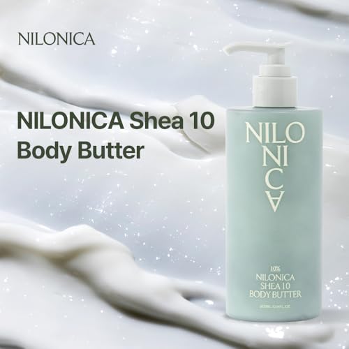 NILONICA Organic Nilotica Shea Body Butter 10.14 oz – Rich Moisturizing Lotion for Dry Skin