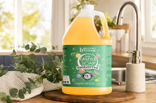Eucalyptus Castile Liquid Soap - 1 Gallon | Multi-Use Natural Cleaner