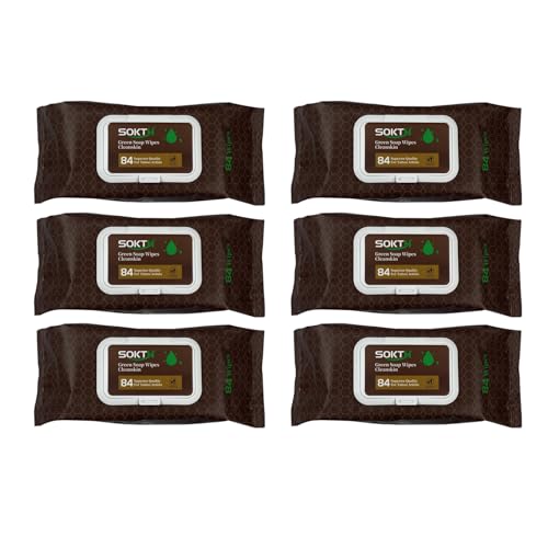 Premixed Green Soap Tattoo Wipes 6 Pack - All-in-One Ink Safe Cleaning