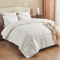 KUSNUG Year-round Twin Hybrid Wool Comforter with Organic Cotton Shell