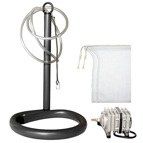 Compost Tea & Worm Casting Tea Brewer - 5 Gallon Bucket Aerator with Pump - Organic Gardening