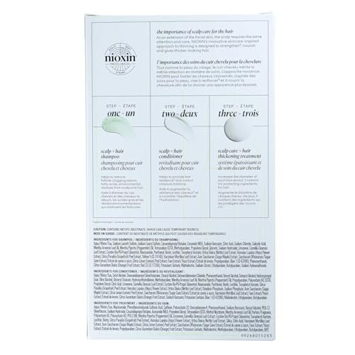 Nioxin Scalp + Hair Thickening System 2 | For Natural or Untreated Hair with Progressed Thinning| Full Size| 3 Month Supply