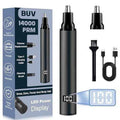 BUV Nose Hair Trimmer with LED Display- 2025 Professional Painless Ear Hair Trimmers for Men and Women, USB Rechargeable Nose Hair Trimmer Clipper ? 14,000 RPM IPX7 Waterproof Dual Edge Blades, Black