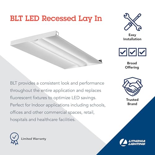 LED Troffer Light 2x4 4000 Lumens Cool White Ceiling Panel Light - Variation: 2 ft x 4 ft, 4000K