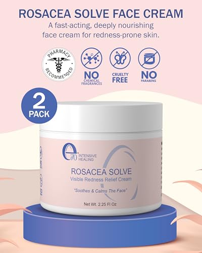 e70 Rosacea Treatment Face Moisturizer Pack of 2 - Redness Reducing Aloe & Hyaluronic Acid - 2.25 fl oz