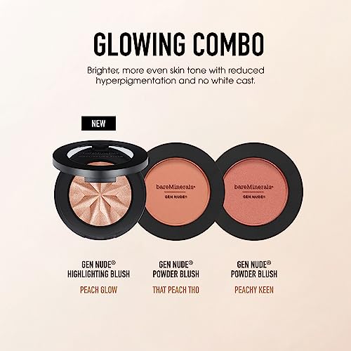 bareMinerals Gen Nude Highlighting Blush Peach Glow 3.2g - Rosy Glow & Highlighter Hybrid