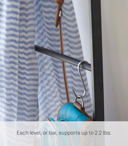 Black Steel Leaning Ladder Rack - Space Saving Wall Storage for Towels & Blankets