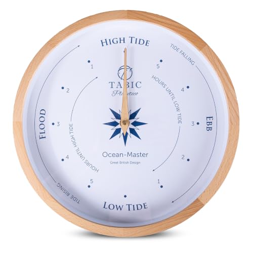 Tabic Planeteco Ocean Master Tide Clock - Coastal Wall Decor & Tide Tracker