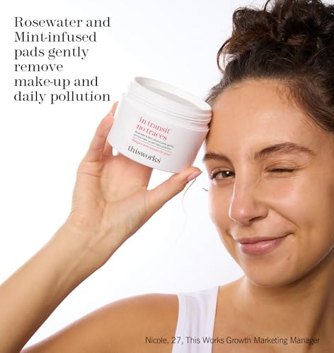 This Works In Transit No Traces Rosewater & Mint Cleansing Pads - 80 Count