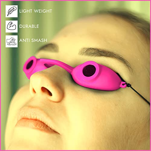UV Red Light Tanning Bed Goggles - Super Sunnies Flexible Pink/Blue/Black/Purple