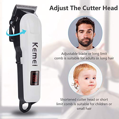F.Lashes Cordless Men Hair Clippers Kit One Size Rechargeable Low-Noise Trimmer