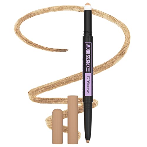 Maybelline Express Brow 2-In-1 Blonde & Light Blonde Pencil and Powder Eyebrow Makeup, 1 Count Each