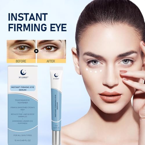 Instant Firming Eye Serum, Anti-Aging Formula for Under Bags and Wrinkles, Under Eye Cream, Wrinkle Filler, Visibly Improves for Bags Dark Circles Treatment for Puffines, 15ml (Scentless)