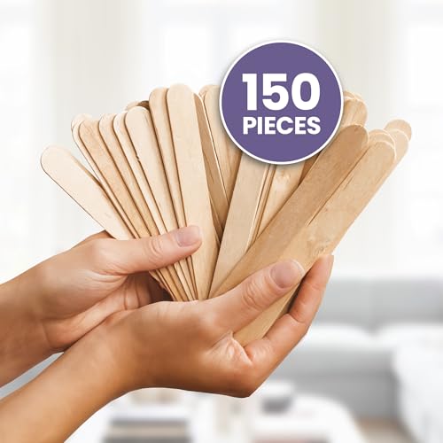 Tress Wellness - Waxing Sticks for Hair Removal - Premium Splinter-Free Wooden Sticks for Waxing, Wax Stick for Body and Face Waxing,150 Wax Sticks (Pack of 2)