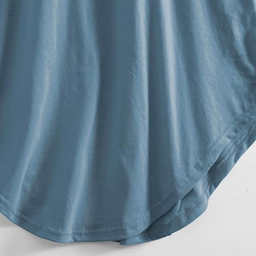 PNAEONG Women's Cotton Nightgown - Short Sleeve Long Nightshirt - Medium C Good Night