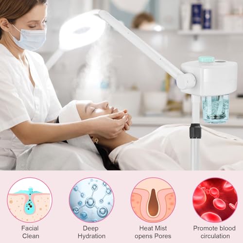 Professional Facial Steamer for Home & Spa with Hot Mist & Ionic Spray