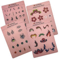 Face and Body Paint Practice Board With Various Patterns - Reusable Exercise Template and Skill Sheet