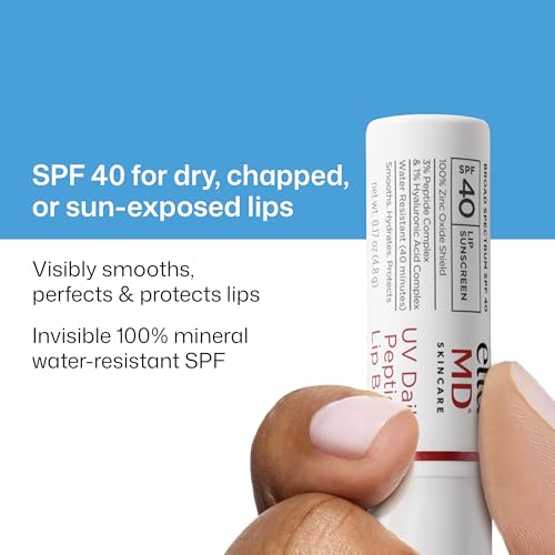 EltaMD UV Daily Peptide Lip Balm SPF 40 - Mineral Lip Sunscreen, 1 Count