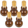 Beaupretty Roll on Essential Oil Bottles 5 Pack Amber Glass Refillable Cosmetic Roller Bottles 1.65 Inch for Travel Daily Use and Party