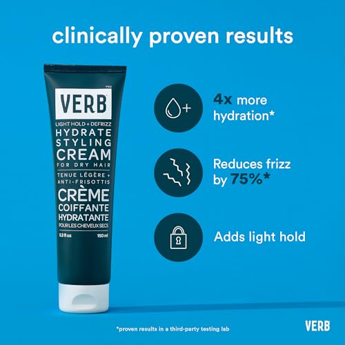 VERB Hydrate Styling Cream with Amber & Warm Jasmine Scent – Frizz Control & Moisture for Dry Hair