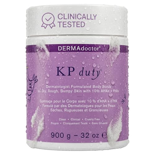 Dermadoctor KP Bump Eraser Body Scrub 32oz Unscented with 10% AHAs & PHAs