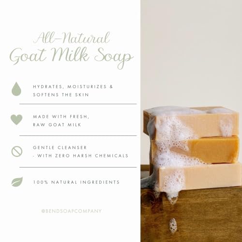 Oatmeal & Honey Goat Milk Soap - Handmade Natural Bar for Sensitive Skin - 4 Pack