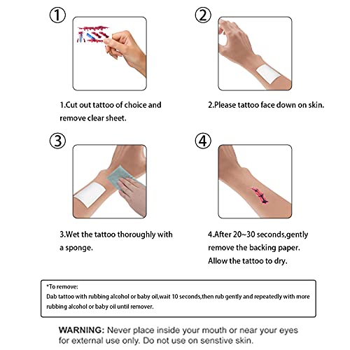 AwwwCos Cosplay Temporary Tattoos Tattooing Face Stickers for Halloween Costumes A