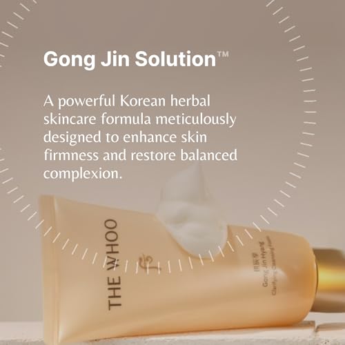THE WHOO Gong Jin Hyang Clarifying Cleansing Foam | Hydrating & Gentle Face Wash | Deep Pore Cleanser with Amino Acids | Korean Luxury Skincare
