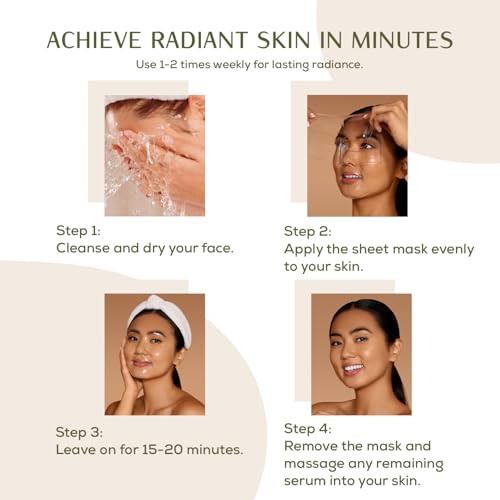 CSM Caviar & Pearl Face Mask ? Luminous Hydrated Skin ? Reduces Fine Lines & Wrinkles, Brightens Complexion, and Strengthens Skin Barrier ? 5 Individually-Wrapped Masks