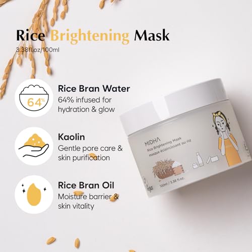 Rice Face Mask Hydrating & Smoothing Pore Clearing Wash Off Pack 3.38fl oz