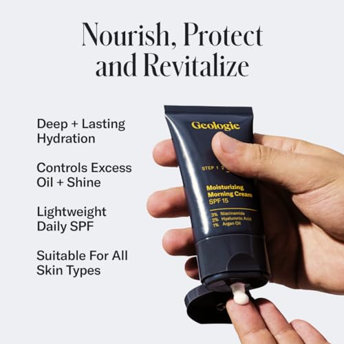 Moisturizing Face Cream with SPF 15 - Hydrating, Smoothing, Lightweight for Men & Women