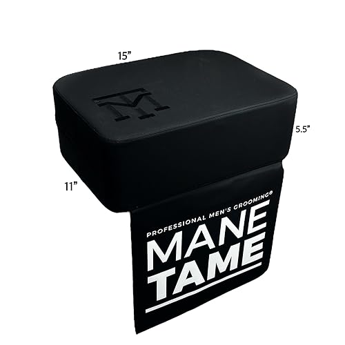 Mane TAME Highly Durable Professional Booster Seat for Barbers, 5.5" in Height and Thickness - Black