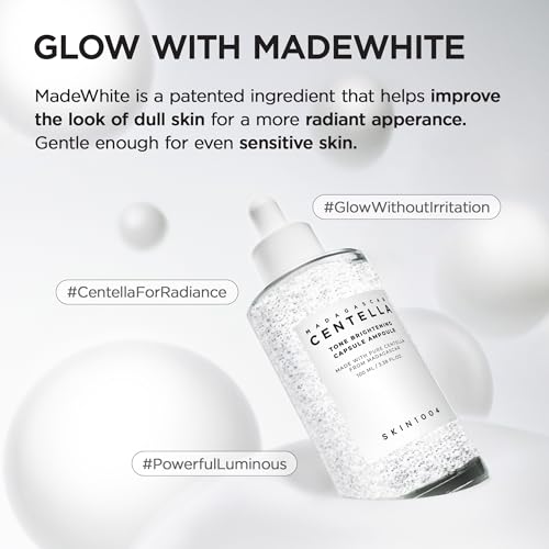 SKIN1004 Tone Balancing Capsule Ampoule, Niacinamide & Centella Serum for Face, Korean Hydrating Facial Serum for Dark Spot & Skin Tone with Tranexamic Acid, Korean Skin Care, 3.38 fl.oz / 100ml