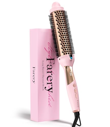 Long Barrel Thermal Curling Wand for Big Bouncy Curls - 1.5 Inch Hot Hair Brush