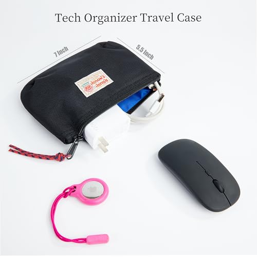 Rough Enough EDC Travel Cable Organizer Pouch 1680D Nylon, Black