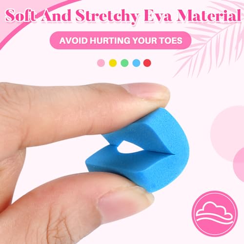 Toe Separators Bulk 1000 Pcs Soft Foam Pedicure Tools Multicolor - Home & Salon Use