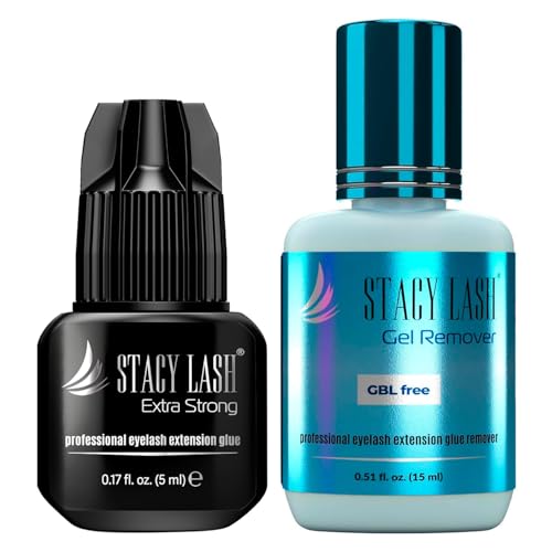 Eyelash Extension Glue & Gel Remover Bundle - Fast Drying, Long-Lasting Adhesive for Professionals
