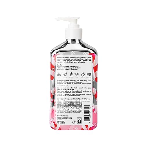 Hempz Limited Edition Peppermint Candy Cane Herbal Body Lotion Moisturizer (17 Oz) ? Holiday Body Lotion for Women or Men with Dry Skin - Hydrating Moisturizer for Daily Radiance