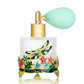 YU FENG 18ml Frosted Refillable Perfume Bottle Round Glass Perfume Spray Bottle Hand-painted Empty Travel Perfume Atomizer Gift (Green Dragonfly With Flowers)