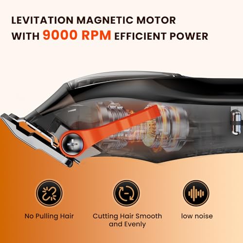 MAXGROOM Hair Clipper with Magnetic-Levitation Motor & DLC Blade - Adjustable Fade Trimmer