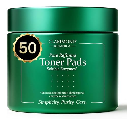 50 Count Pore Refining Toner Pads ? Glowing Facial Toning w/Niacinamide, Fermented Botanicals & Soluble Enzymes ? Hydrating Facial Pads for Daily Use, Smooth Skin Texture, All Skin Types, 4 fl oz
