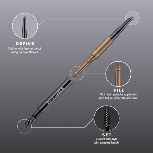 Eyebrow Multi-Tasker 3-in-1 Tool Blonde - Pencil, Powder & Brush for Brows